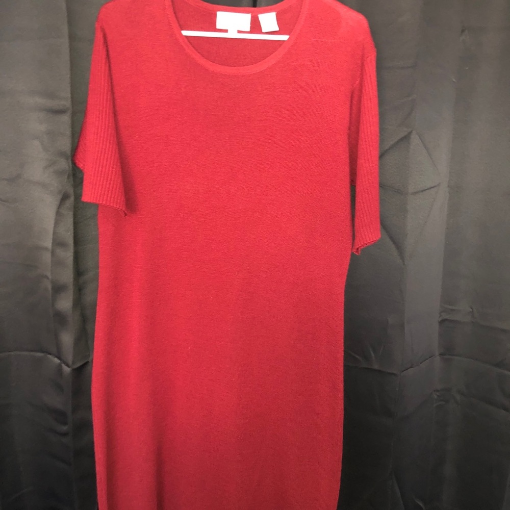 Maroon sweater dress